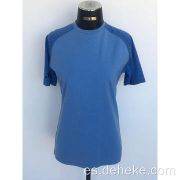 Camiseta sólida del deporte de punto de los hombres